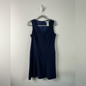 Donna Degnan Navy Sleeveless Dress